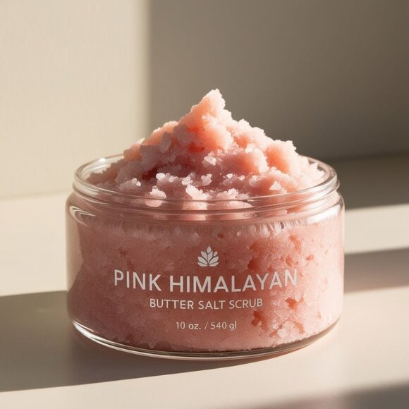 Himalayan Salt Body Scrub - Moisturizing and Exfoliating Body, Face, Hand, Foot - Picture 1 of 4